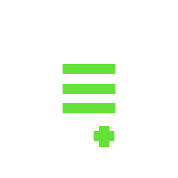 The image displays a stylized icon representing an electronic medication reminder with a green battery indicator and a plus sign on the top right corner, suggesting functionality for adding more reminders.